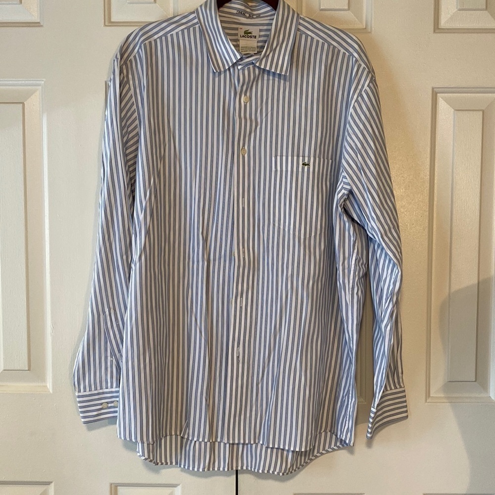 Lacoste Button Down Shirt Size 44 in Like New Condtiion